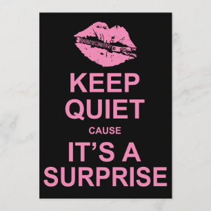 Shhh ... Keep Quiet Cause It's A Surprise Party Invitation
