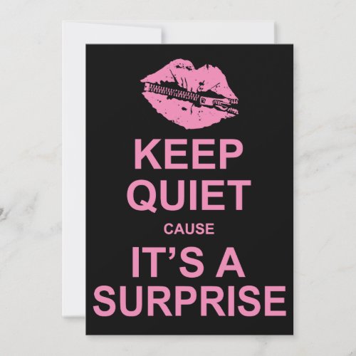 Shhh ... Keep Quiet Cause It's A Surprise Party Custom Announcement