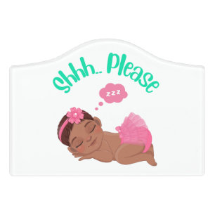 Shhh.. Please, Baby Sleeping Wall Decor Door Sign