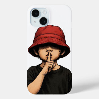 Shhh Silence Please Iphone case|Minimal Street Art iPhone 15 Case