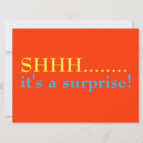 SHHH Surprise Fiftieth Birthday party Invitation