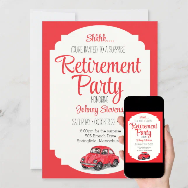 Shhh Surprise Retirement Party Invitation Zazzle