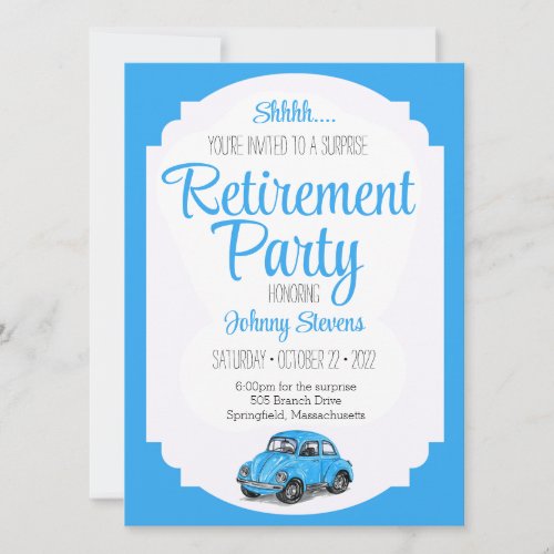 Shhh Surprise Retirement Party Invitation