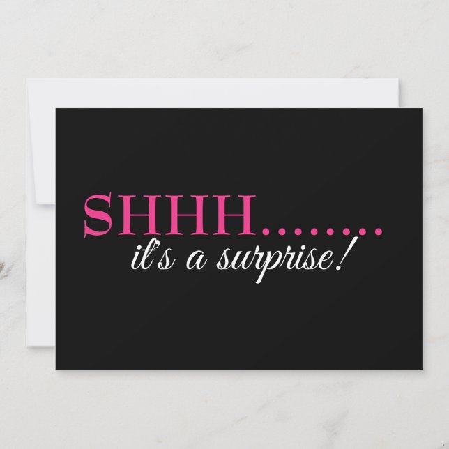 Shhh Surprise Seventieth 70th Birthday Party Invitation (Back)