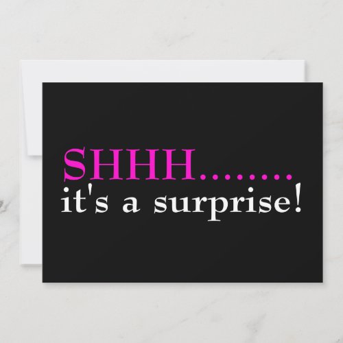 Shhh Surprise Seventieth Birthday Party  Invitatio Invitation