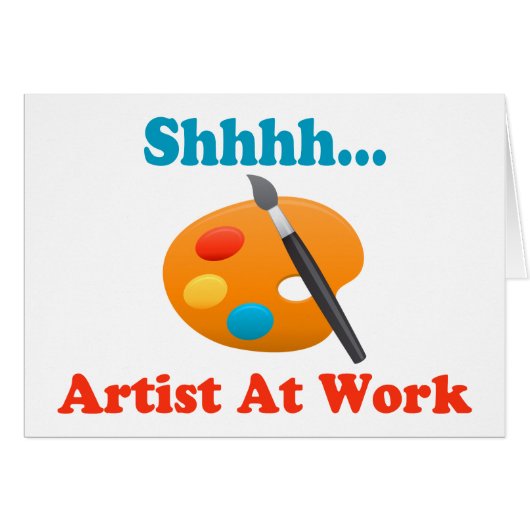 Shhhh Artist At Work Painter Cards (Front Horizontal)