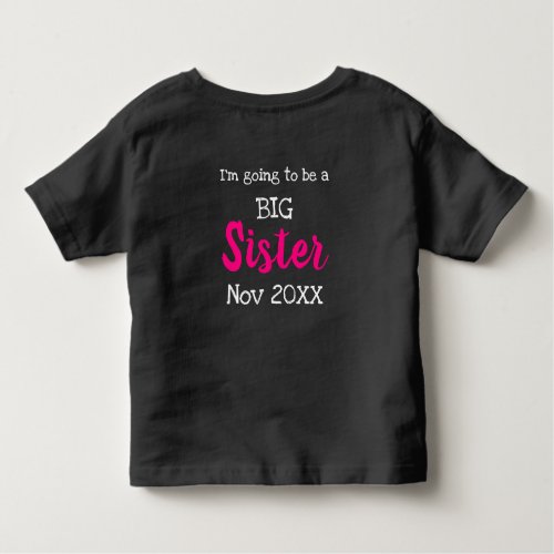 shhhh I have a secret big sister customizable Toddler T_shirt