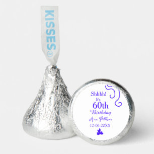 Shhhh it's 60th birthday add name purple spanish r hershey®'s kisses®