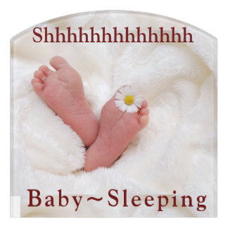Shhhhh baby sleeping door sign
