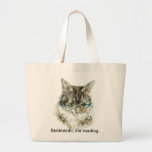 &quot;shhhhhh...i&#39;m Reading&quot; Tote Bag With Cat at Zazzle