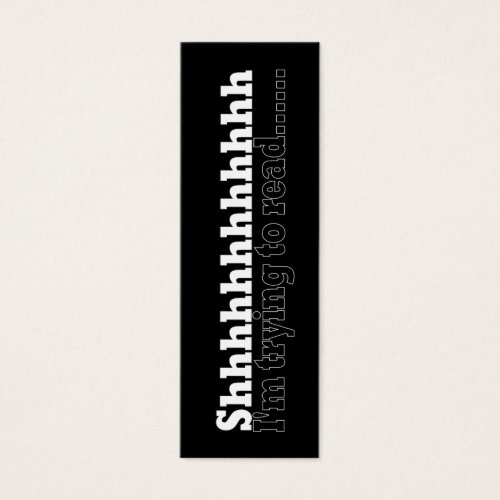 Shhhhhhhh Bookmark to Customize Business Card Templates