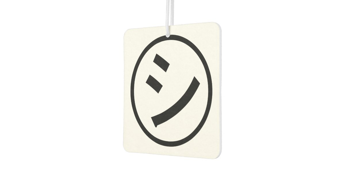 Shi Kana Katakana Smiling Emoji Emoticon Air Freshener Zazzle Com