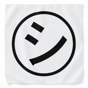 ㋛ Shi Kana Katakana Smiling Emoji / Emoticon Bandana