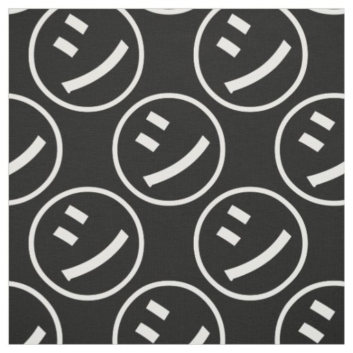㋛ Shi Kana Katakana Smiling Emoji / Emoticon Fabric