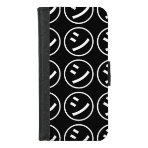 ㋛ Shi Kana Katakana Smiling Emoji / Emoticon iPhone 8/7 Wallet Case