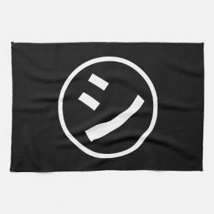 ㋛ Shi Kana Katakana Smiling Emoji / Emoticon Kitchen Towel