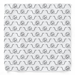 Shi Kana Shrug Emoticon ¯\_㋛_/¯ Japanese Kaomoji Bandana