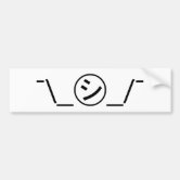Shrug Emoticon ¯\_(ツ)_/¯ Japanese Kaomoji Bumper Sticker