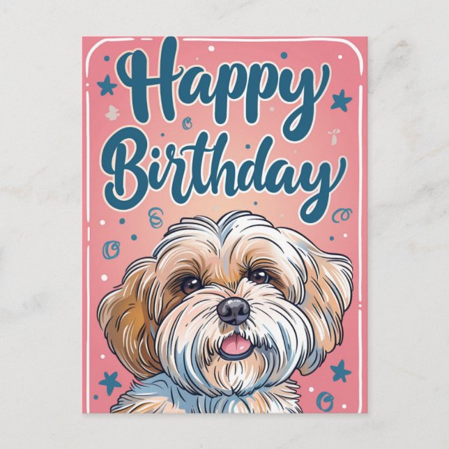 Shi Tzu Birthday Postcard (Front)