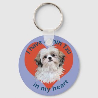 Shi Tzu in My heart Keychain