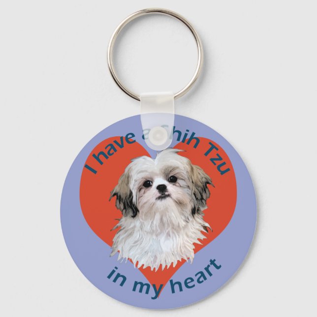 Shi Tzu in My heart Keychain (Front)