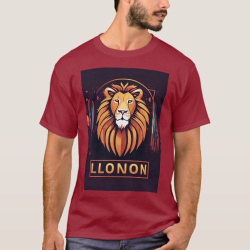 Shi Zi Logo Majestic Chinese Lion T_Shirt