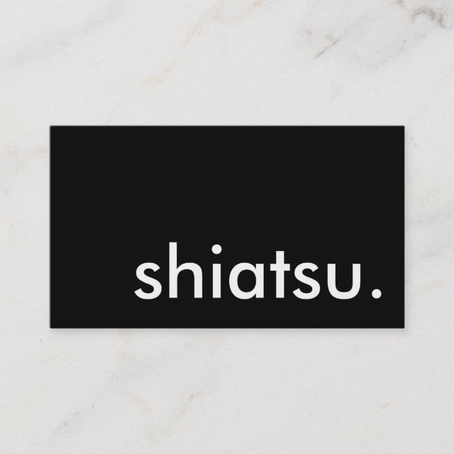 shiatsu. (color customizable) business card (Front)
