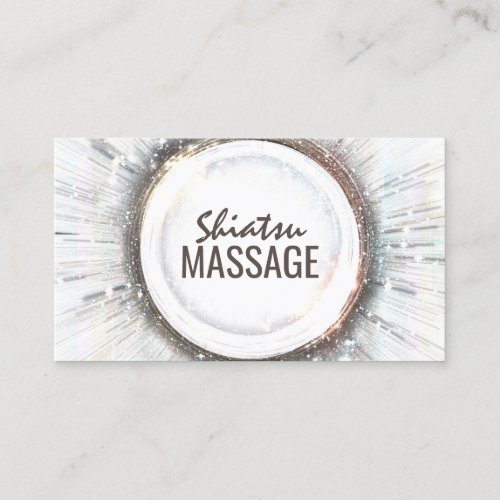 Shiatsu Massage Japanese Style Shimmering Circle Business Card