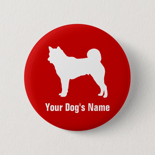 Shiba 柴 pinback button (Front)