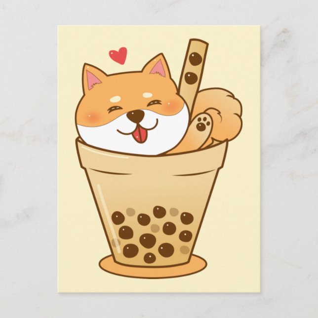 Shiba Boba Postcard (Front)