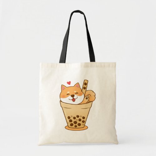 Shiba Boba Tote Bag