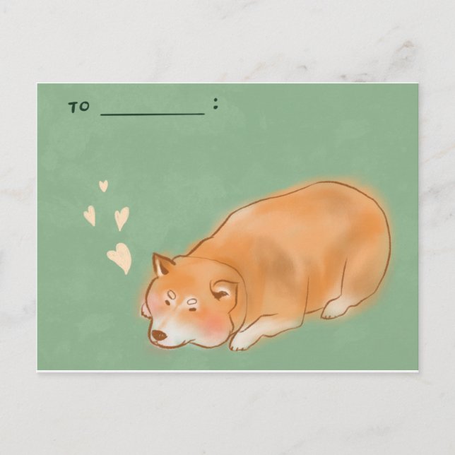 Shiba dog #1 postcard (Front)