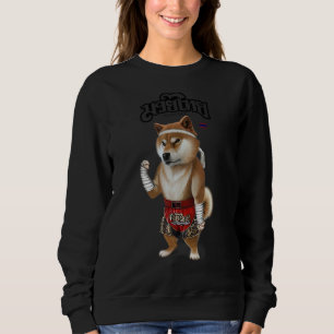 Shiba Dog As Muay Thai Kick Boxing Champion 1 Sweatshirt