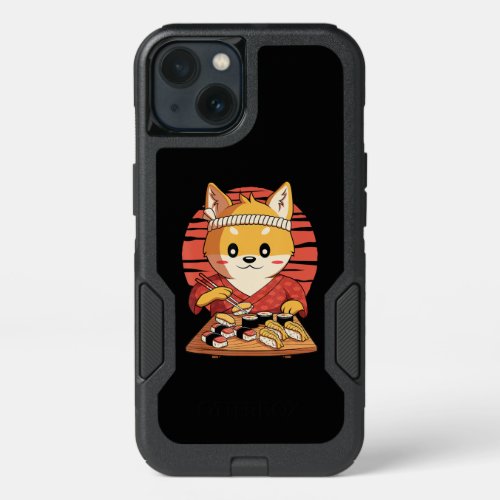 Shiba Dog With Sushi  Yummy Food Gift iPhone 13 Case