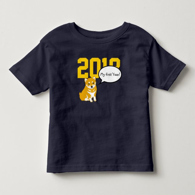 Shiba Dog Year 2018 Baby Tee (Front)