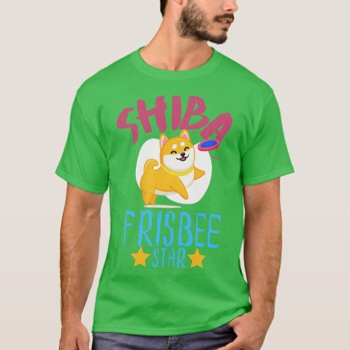 Shiba Frisbee Cute Kawaii Shiba Inu Frisbee T_Shirt