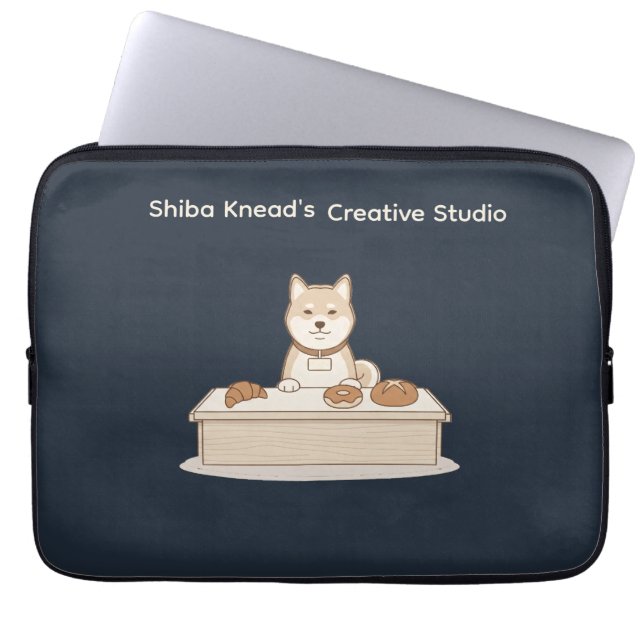 Shiba Inu Bakery Laptop Sleeve  (Front)