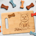 Shiba Inu Barkuterie Dog Treat Wood Cutting Board