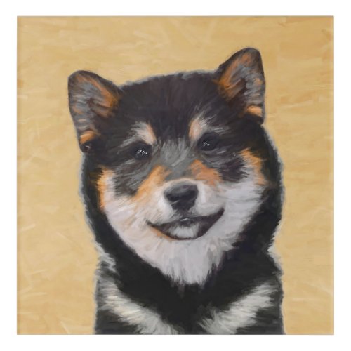 Shiba Inu Black and Tan Painting _ Dog Art