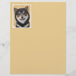 Shiba Inu (Black and Tan) Painting - Dog Art