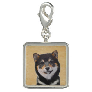 Shiba Inu (Black and Tan) Painting - Dog Art Charm