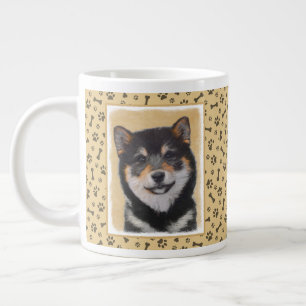 Shiba Inu (Black and Tan) Painting - Dog Art Giant Coffee Mug