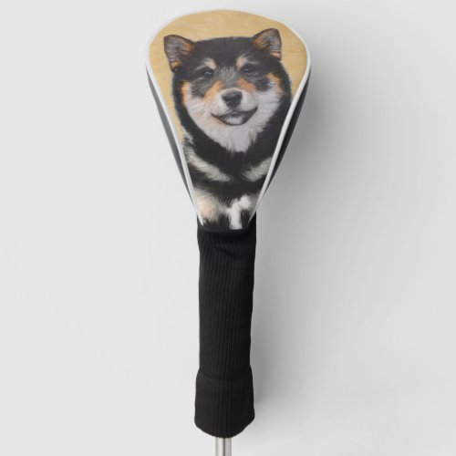 Shiba Inu Black and Tan Painting _ Dog Art Golf Head Cover
