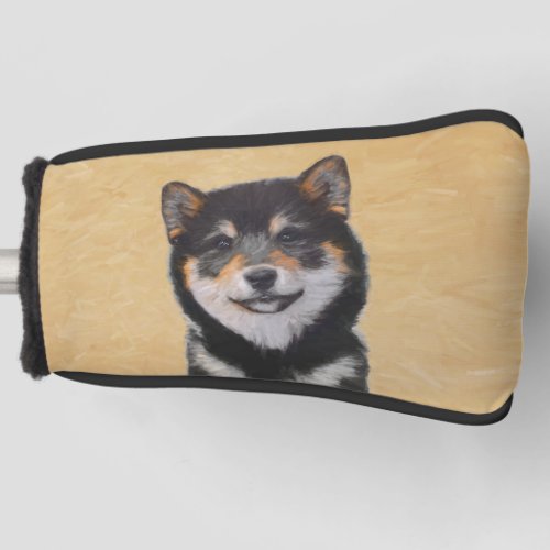 Shiba Inu Black and Tan Painting _ Dog Art Golf Head Cover