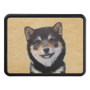 Shiba Inu (Black and Tan) Painting - Dog Art Hitch Cover