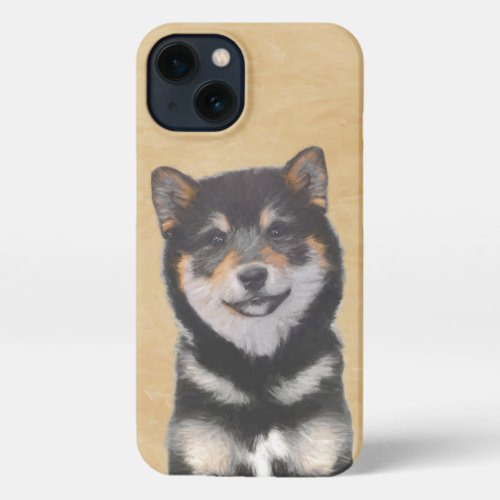 Shiba Inu Black and Tan Painting _ Dog Art iPhone 13 Case
