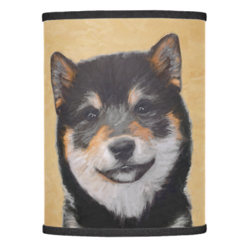 Shiba Inu Black and Tan Painting _ Dog Art Lamp Shade