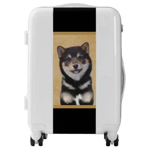 Shiba Inu Black and Tan Painting _ Dog Art Lugga Luggage