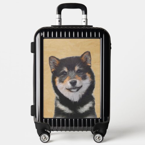 Shiba Inu Black and Tan Painting _ Dog Art Luggage