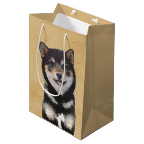 Shiba Inu Black and Tan Painting _ Dog Art Medium Gift Bag